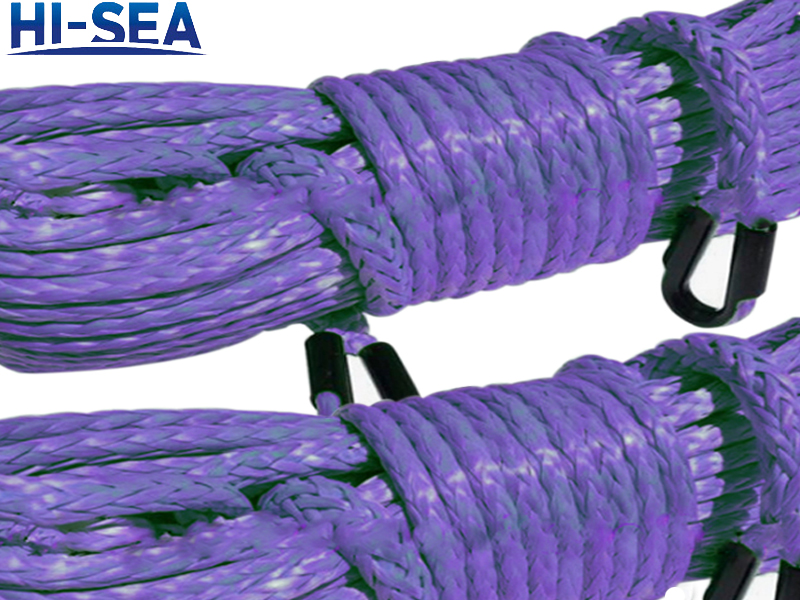 Quality UHMWPE Mooring Line with Thimble and Hook, Winch Line